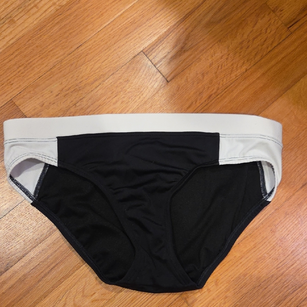 Land's End Black And White Bikini Bottoms